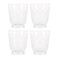 Set of 4 Aria Clear Double Old Fashioned Glasses, 11.5oz