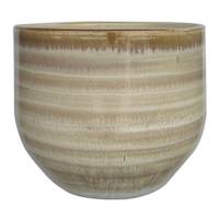 Alana Honey Ceramic Outdoor Planter, Medium