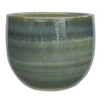 Alana Green Ceramic Outdoor Planter, Large