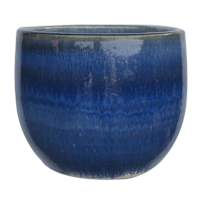 Alana Blue Ceramic Outdoor Planter, Medium