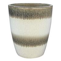 Anisa Brown & White Outdoor Planter, Medium