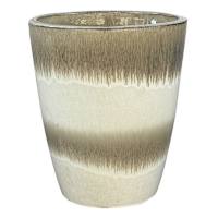 Anisa Brown & White Outdoor Planter, Small