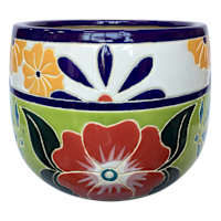Hand Painted Catalina Outdoor Planter, Medium