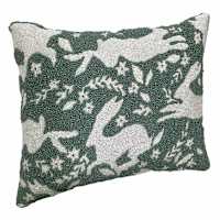 Honeybloom Bunny Artwork Beaded Easter Throw Pillow, 12x16
