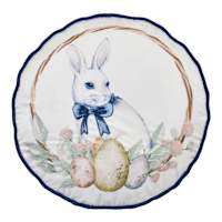 Providence Bunny Artwork Round Easter Throw Pillow, 16"