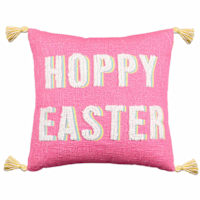 Bunny Brights Hoppy Easter Embroidered Throw Pillow, 18"