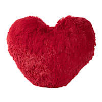 Red Heart Shaped Throw Pillow, 20x24