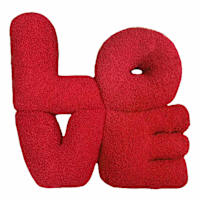 Love Word Shaped Throw Pillow, 16"