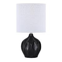 Crosby St. Black Ceramic Mini Table Lamp with Shade, 12"