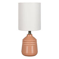 Orange Ceramic Mini Table Lamp with Shade, 12"