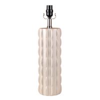 Crosby St. White Ceramic Scalloped Medium Table Lamp Base, 19"