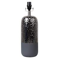Found & Fable Silver Metallic Two-Toned Medium Table Lamp, 24"