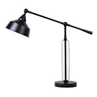 Black Metal Adjustable Desk Lamp With Usb 25In