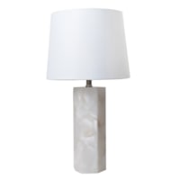 Alabaster Medium Table Lamp with Light Up Base, 24"