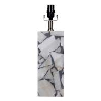 Black & White Small Alabaster Small Lamp Base, 16"