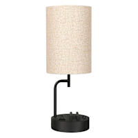 Black Metal Desk Lamp With Phone Holder Usb 19
