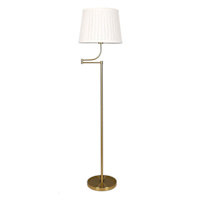 Gold Metal Swivel Arm Floor Lamp 63In