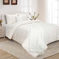 Found & Fable 5-Piece Lotus Floral Printed Comforter Set, Full/Queen
