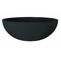 Japi Black Linea Low Bowl Outdoor Planter, 24"