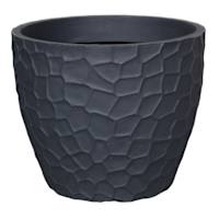 Japi Black Prisma Round Outdoor Planter, Small