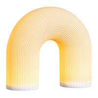 White Ceramic Arch Lamp, 8.9"