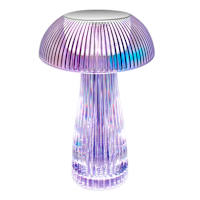Clear Mushroom Touch Lamp, 10.5"