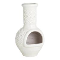 White Sunflower Outdoor Chimenea, 37"