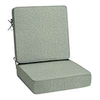 2-Piece Spa Blue Premium Woven Outdoor Deep Seat Cushion