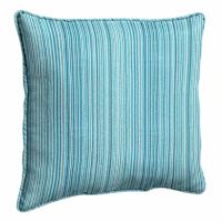 Sea Breeze Blue Premium Woven Outdoor Corded Back Cushion