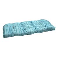 Sea Breeze Blue Premium Woven Outdoor Wicker Settee Cushion