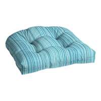 Sea Breeze Blue Premium Woven Outdoor Wicker Seat Cushion
