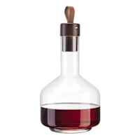Attache Leather Top Glass Decanter, 64oz