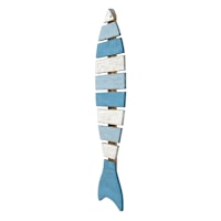 Blue Wooden Fish, 31"