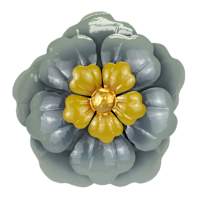Honeybloom Blue Metal Flower Outdoor Wall Decor, 12"