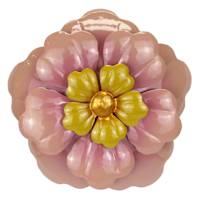 Honeybloom Pink Metal Flower Outdoor Wall Decor, 12"