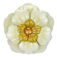 Honeybloom White Metal Flower Outdoor Wall Decor, 12"