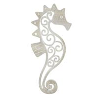 Wood Scrolled Seahorse Wall Decor, 24"