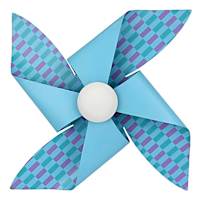 Oh Joy! Blue Metal Spinning Pinwheel Wall Decor, 10"
