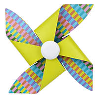 Oh Joy! Yellow Metal Spinning Pinwheel Wall Decor, 13"
