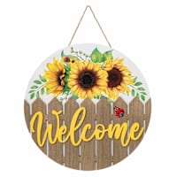 16in Sunflower Welcome Sign