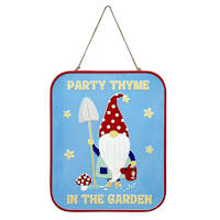 Sunny Club Metal Gnome Outdoor Wall Decor, 16"