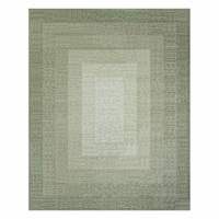 (B893) Green Ombre Flatweave Area Rug, 8x10