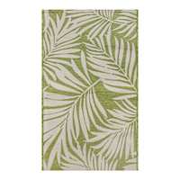 Green Fern Tapestry Outdoor Accent Rug, 27x45