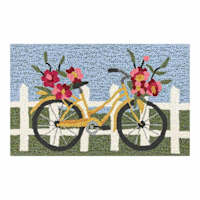 Bicycle Hook Accent Rug, 18x30