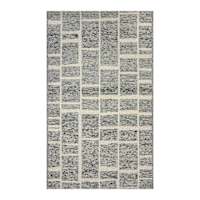 Grey & White Gradient Blocks with Gel Back Accent Rug, 27x45