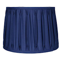Navy Pleated Tapered Small Table Lamp Shade 9x11x9