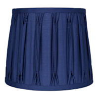 Navy Blue Pleated Taper Medium Table Shade, 12x14x10