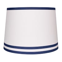 Navy Trim Taper Small Table Lamp Shade 9x11x9