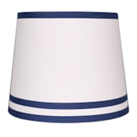 Navy Trim Medium Table Taper Shade 12x14x10