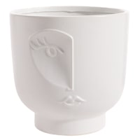 Crosby St. Indoor Face Ceramic Garden Planter, Medium
